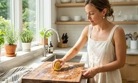 Cách vệ sinh thớt gỗ bị mốc để an toàn khi nấu ăn