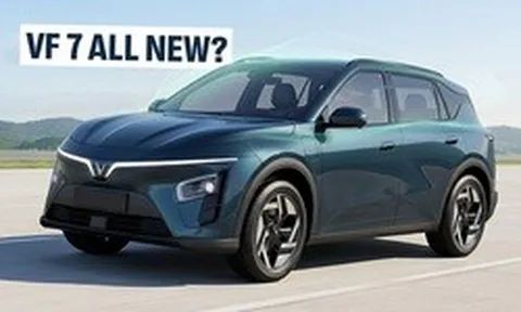 Lộ hình ảnh SUV VinFast mới lạ: Mặt trước như VF 7 nhưng dáng khác, ca-pô gân guốc hơn, tay nắm cửa mới, mâm như MPV 7