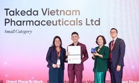 Takeda Việt Nam được vinh danh 'nơi làm việc tốt nhất Việt Nam 2026'