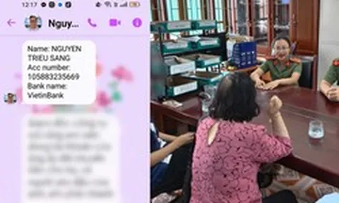 Cụ bà 76 tuổi chuẩn bị chuyển tiền vào tài khoản VietinBank mang tên NGUYEN TRIEU SANG, Công an lập tức vào cuộc xác minh